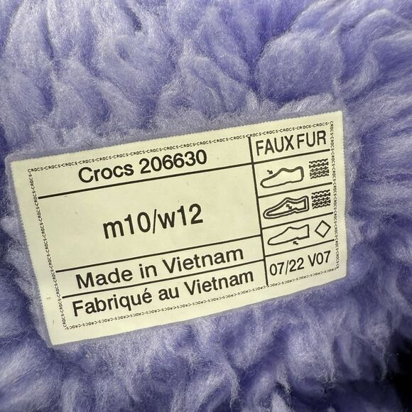 Crocs Unisex Classic Lined Neo Puff Boots Men’s 10 Women’s 12 Digital Violet Fuz - Picture 8 of 8